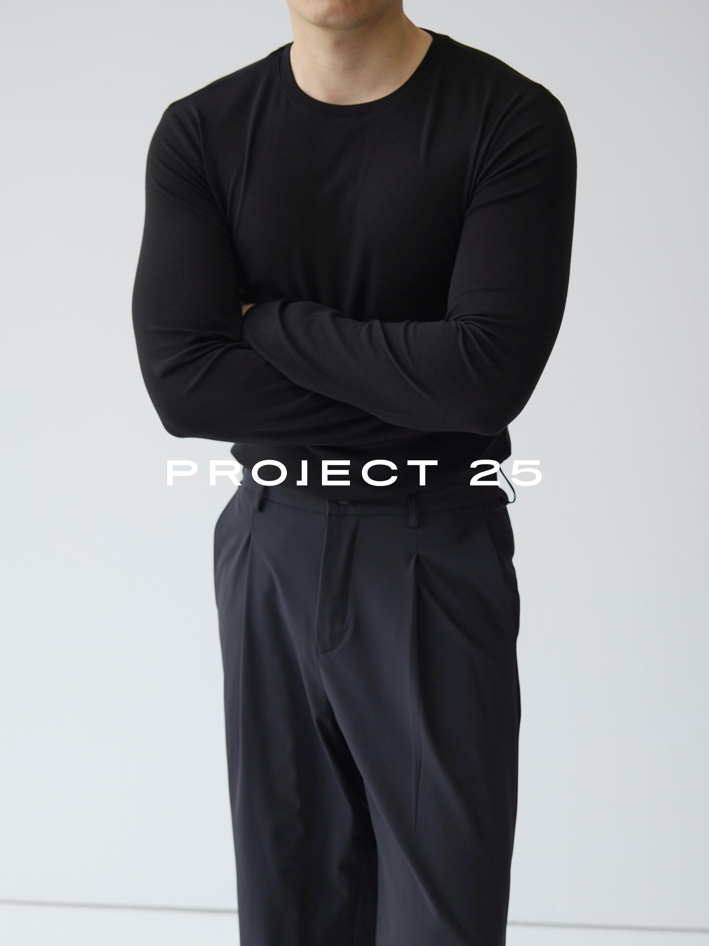 Base Layer Top - PROJECT 25 Men's Slim-Fit Long-Sleeve Tee
