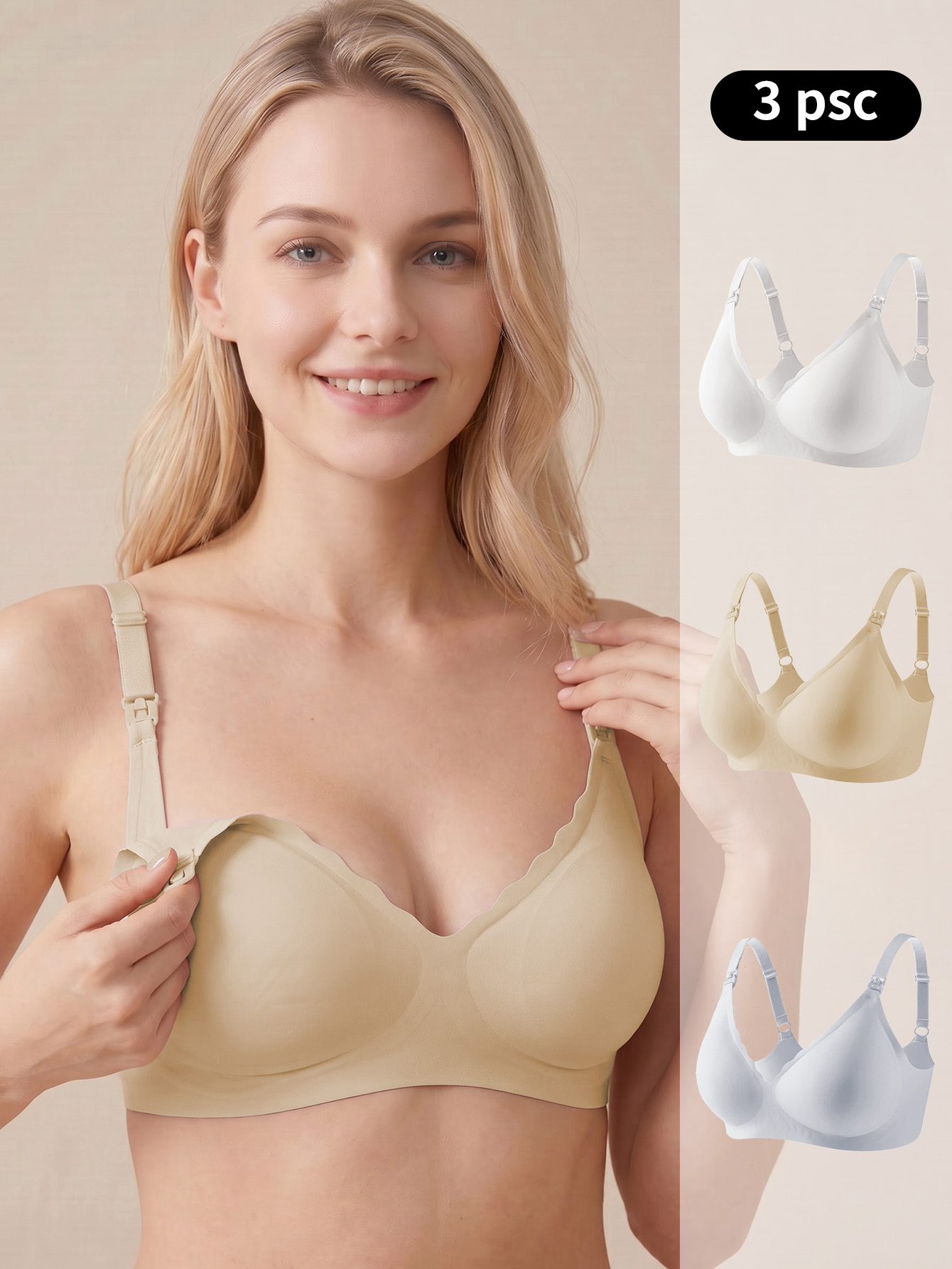 Maternity Nursing Bra 3-Pack W - Multi Pack Underwear 评论和价格