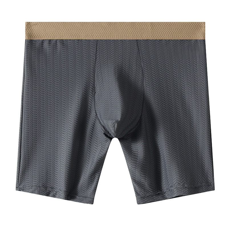 Mens Boxer Shorts Homme Nylon  - Long Leg Trunk Men 评论和价格