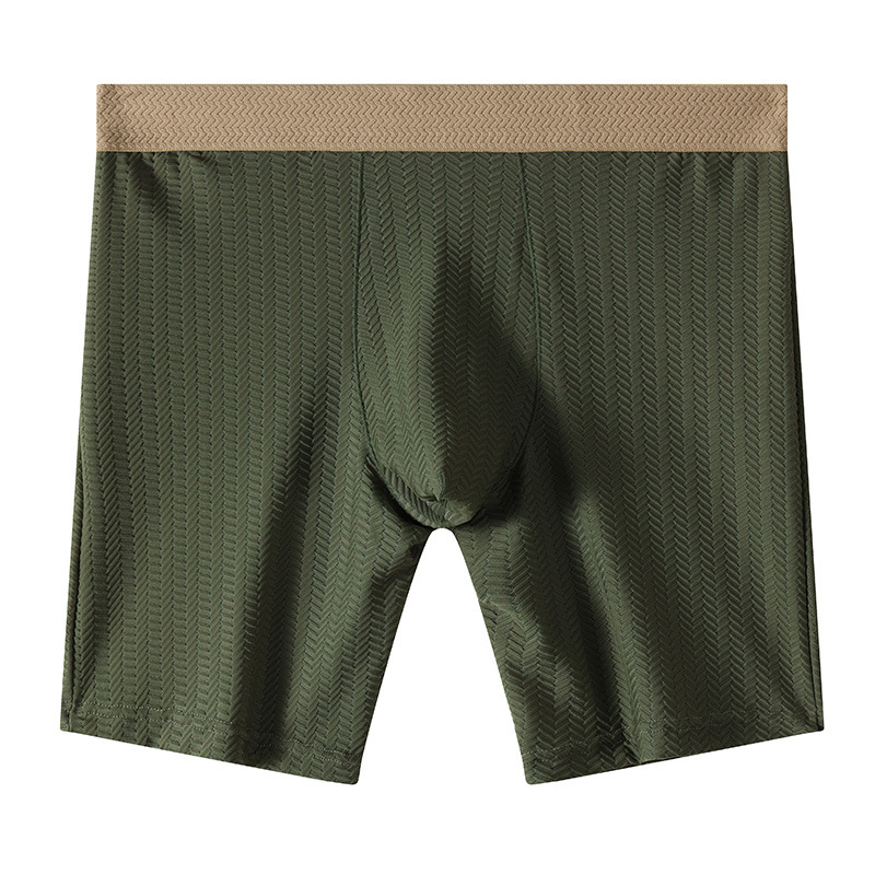 Mens Boxer Shorts Homme Nylon  - Long Leg Trunk Men 评论和价格