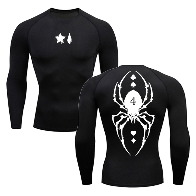 Spider Print Compression Shirt - Base Layer Top 评论和价格