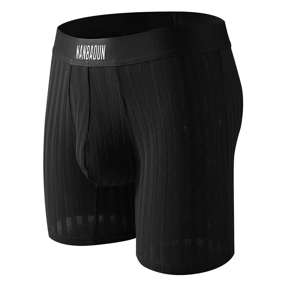 Men Ice Silk Long Leg Shorts B - Long Leg Trunk Men 评论和价格