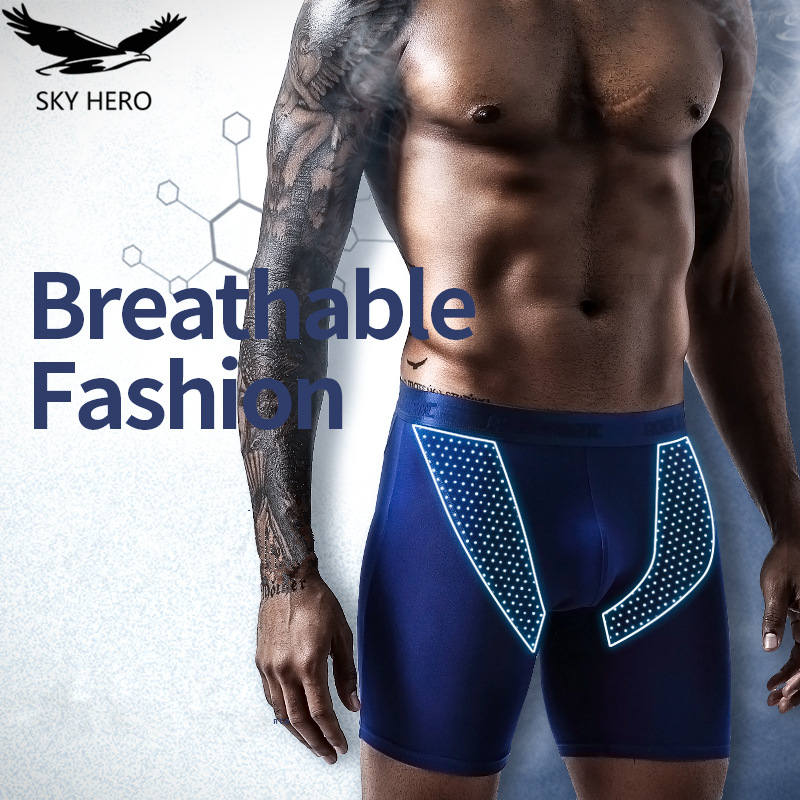 2pcs/Lot underpants leg up lon - Long Leg Trunk Men 评论和价格