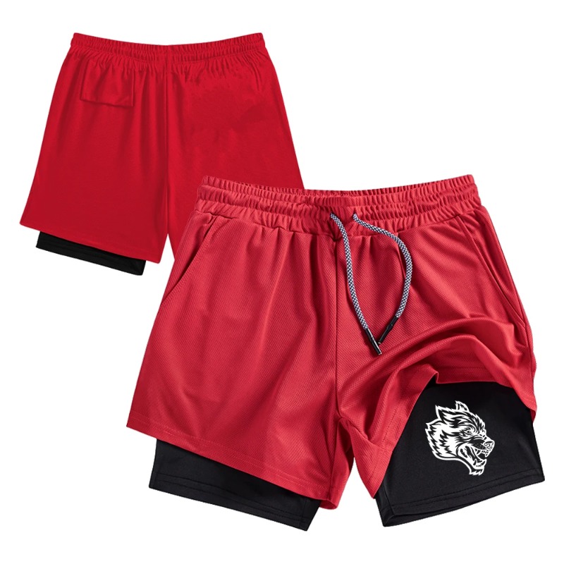 Streetwear Men's Double Layer  - Compression Shorts Athletes 评论和价格
