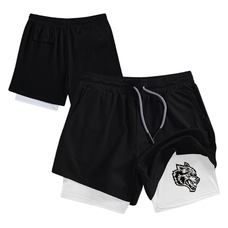 Streetwear Men's Double Layer  - Compression Shorts Athletes 评论和价格