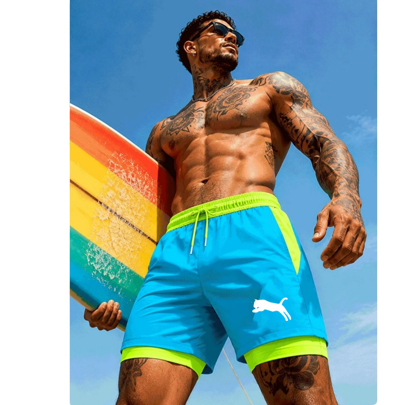 Men Running Cheetah Leopard Si - Compression Shorts Athletes 评论和价格