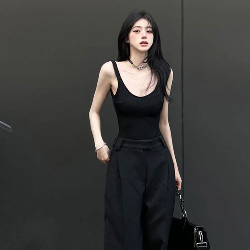 Black Strappy Bodysuit Sexy Ba - Tank Top Ribbed 评论和价格