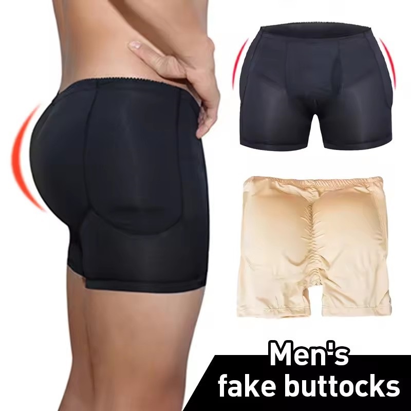 Men Padded Hip Enhancer Booty  - Boxer Brief Pack Cotton 评论和价格