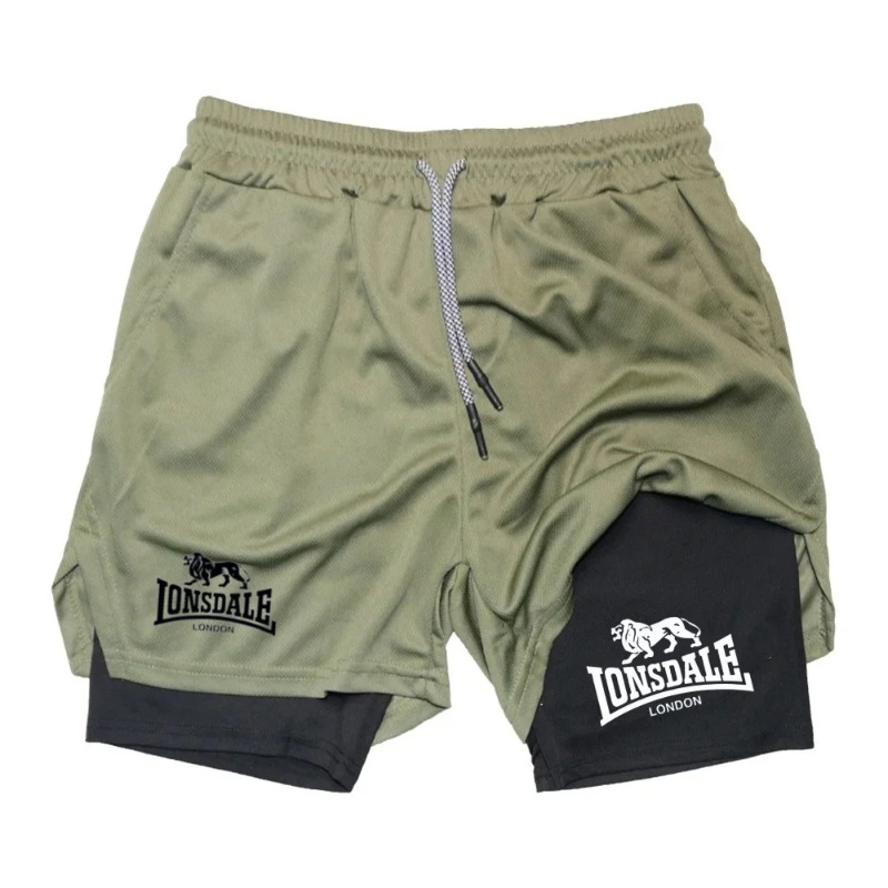 Print 2 in 1 Running Shorts fo - Compression Shorts Athletes 评论和价格