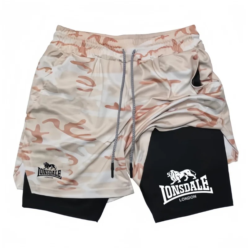 Print 2 in 1 Running Shorts fo - Compression Shorts Athletes 评论和价格
