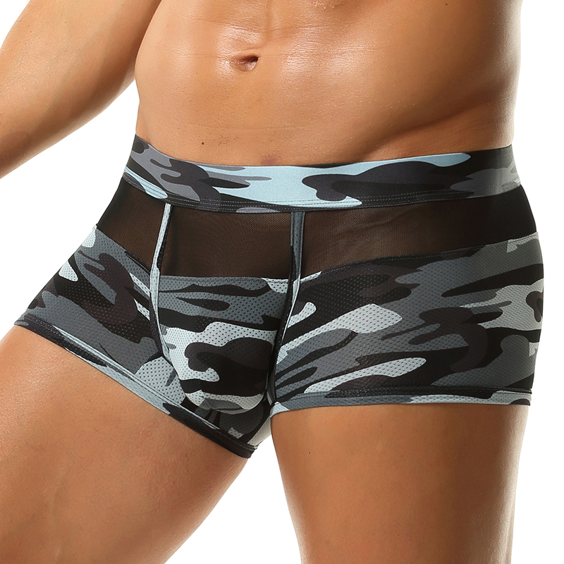Camouflage Boxer Shorts Men Po - Mesh Sport Boxer 评论和价格