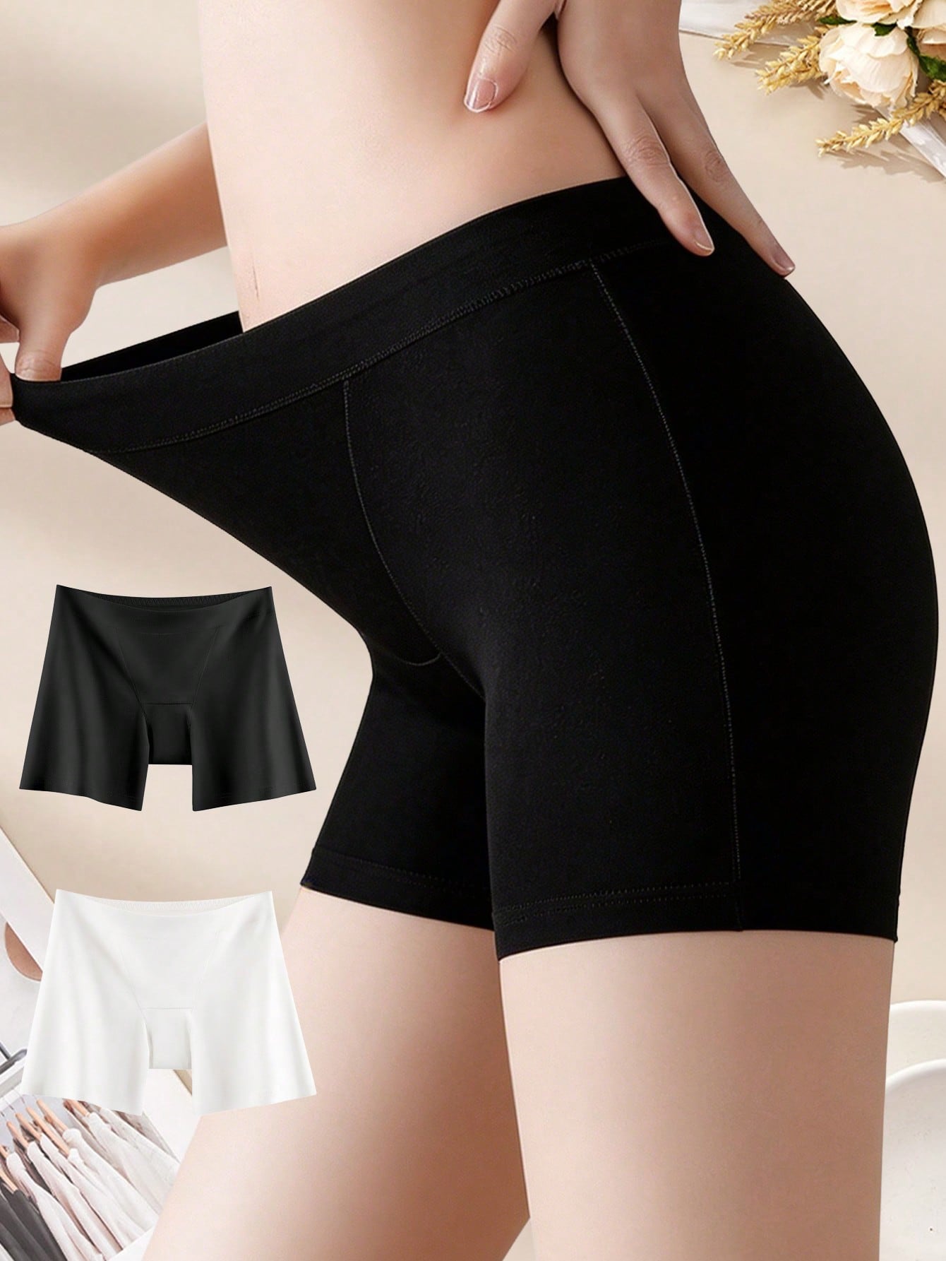 2PCS Cotton Safety Women's Sho - Boxer Brief Pack Cotton 评论和价格