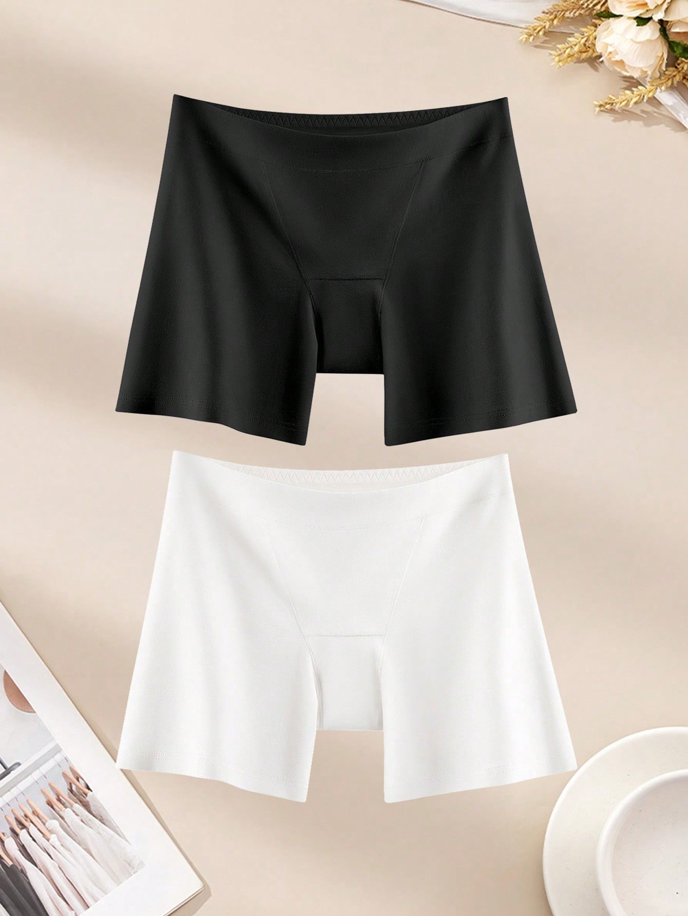 2PCS Cotton Safety Women's Sho - Boxer Brief Pack Cotton 评论和价格