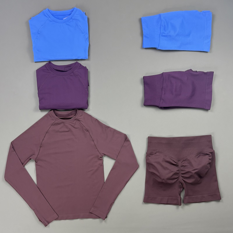 2 Piece Gym Set Women Raglan L - Compression Shorts Athletes 评论和价格