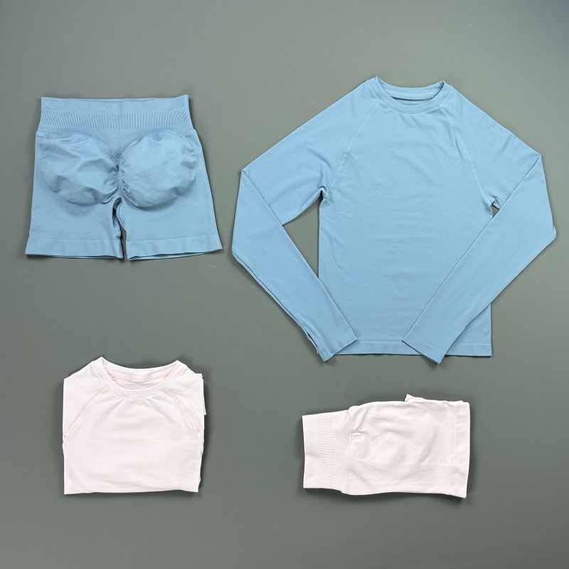 2 Piece Gym Set Women Raglan L - Compression Shorts Athletes 评论和价格