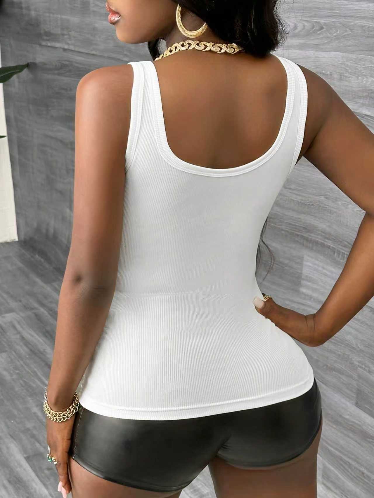Plus Size 3 Piece V Neck Ribbe - Tank Top Ribbed 评论和价格