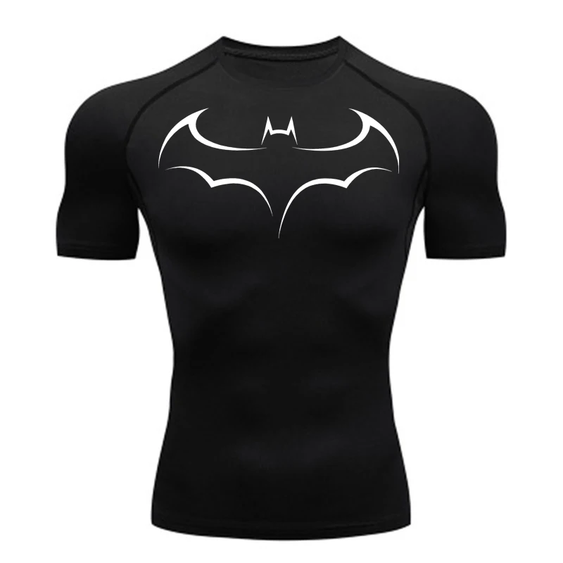 Bat Printed Men's Tight T-Shir - T Shirt Tight Fit 评论和价格