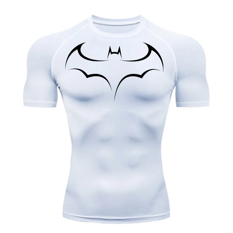 Bat Printed Men's Tight T-Shir - T Shirt Tight Fit 评论和价格