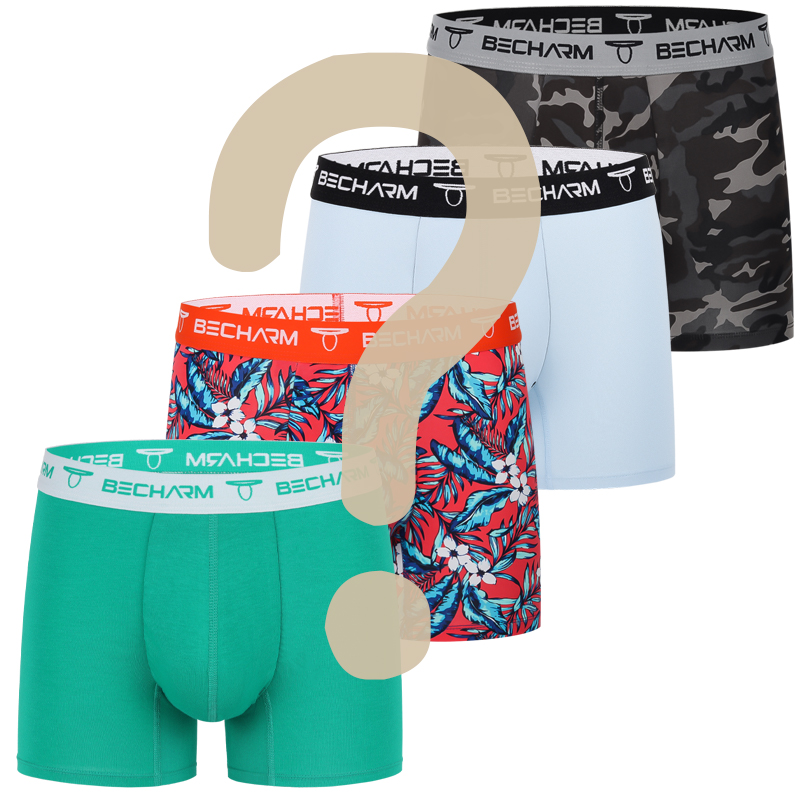 4pcs/Men's Boxers Blind Box Me - Boxer Brief Pack Cotton 评论和价格