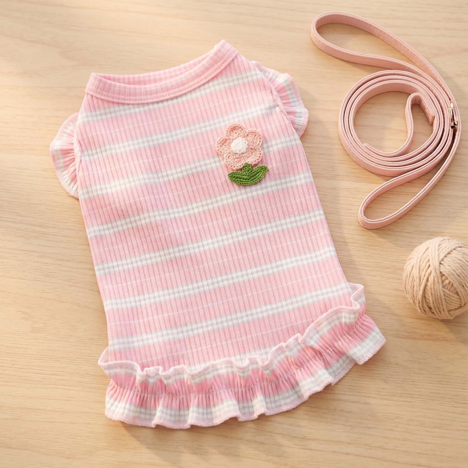 1PC Cute Ruffled Striped Summe - Tank Top Ribbed 评论和价格