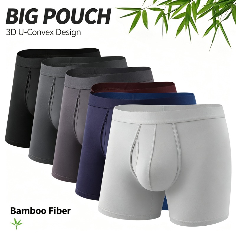 Men Bamboo Fiber Boxer Briefs  - Bamboo Fiber Trunk 评论和价格