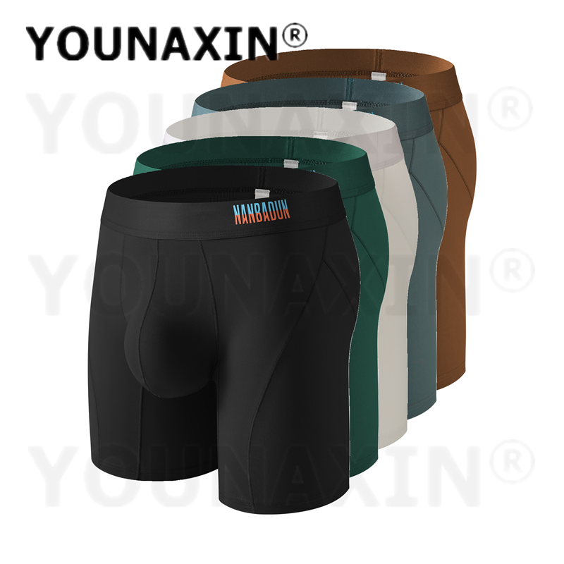 5 Pieces Men's Extended Leg Bo - Long Leg Trunk Men 评论和价格