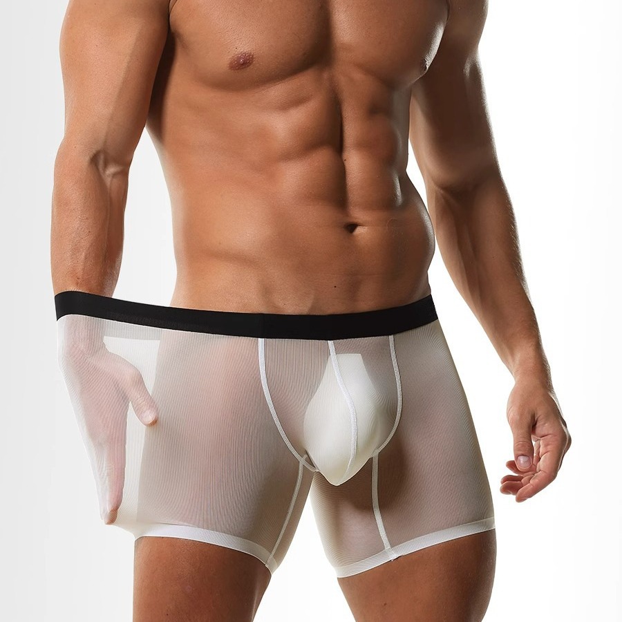 Mens Long Leg Boxer Shorts Ice - Long Leg Trunk Men 评论和价格