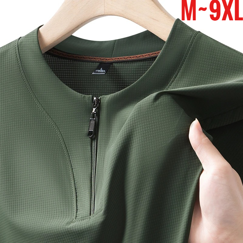Big Size 9XL Men's Ice Silk He - T Shirt Tight Fit 评论和价格