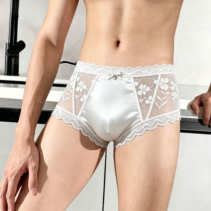 2PCS Seamless Ultra Thin Sheer - Pouch Boxer Pouch 评论和价格