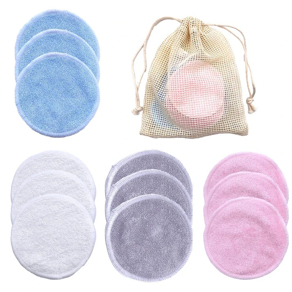 10PC Reusable Makeup Remover P - Bamboo Fiber Trunk 评论和价格