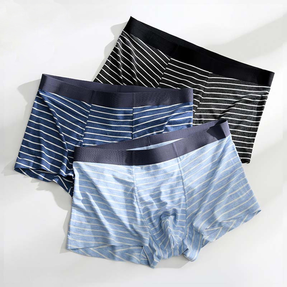 Men Soft Striped Boxers Underw - Boxer Shorts Modal 评论和价格