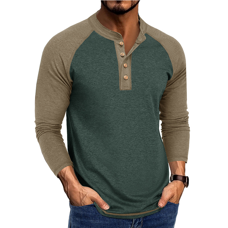Men's New Long Sleeve Henley S - Base Layer Top 评论和价格