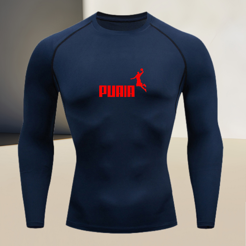 Men's long sleeved round neck  - T Shirt Tight Fit 评论和价格