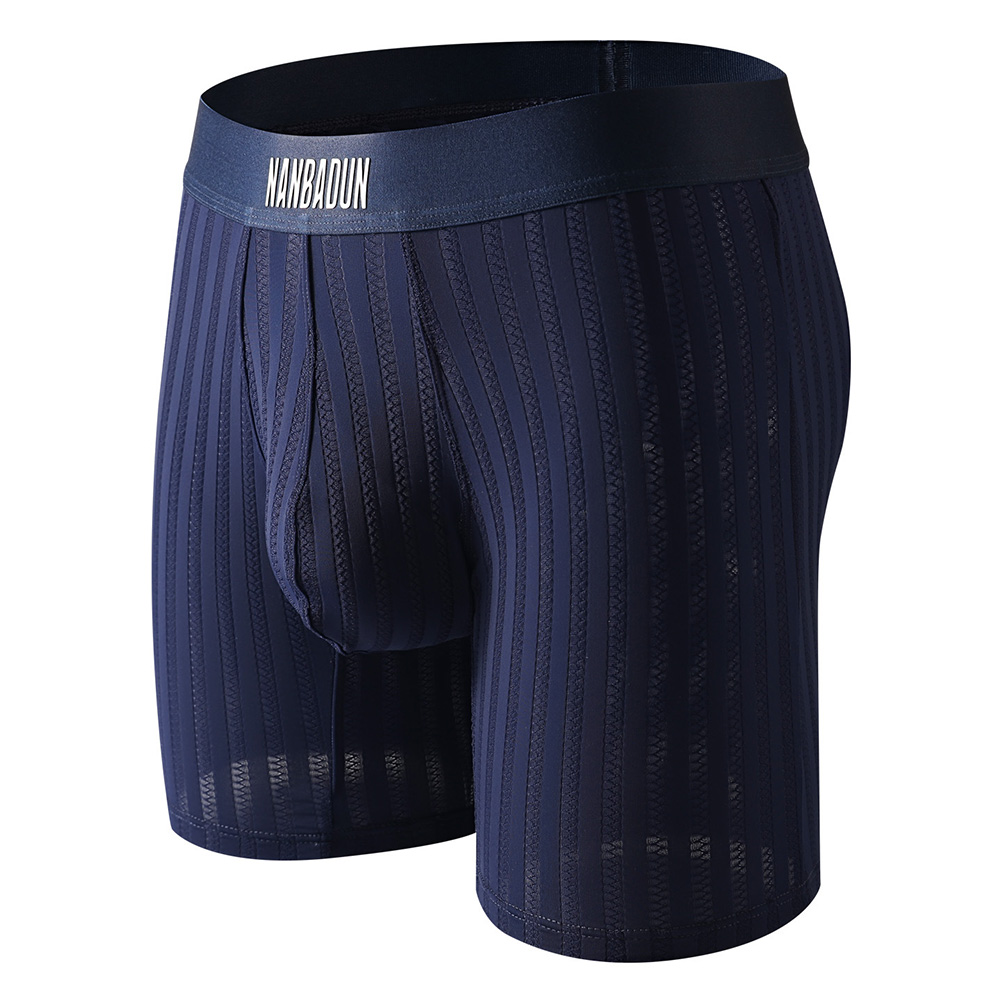 Men Ice Silk Long Leg Shorts B - Long Leg Trunk Men 评论和价格
