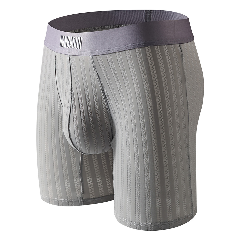 Men Ice Silk Long Leg Shorts B - Long Leg Trunk Men 评论和价格