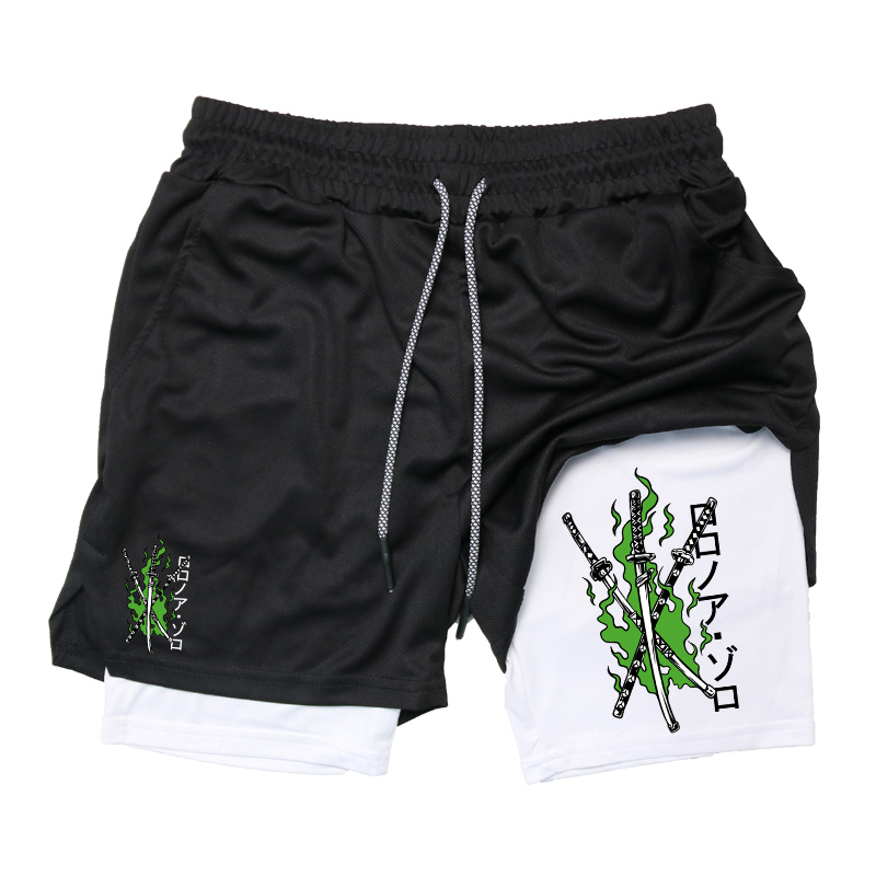 Print 2 in 1 Running Shorts fo - Compression Shorts Athletes 评论和价格