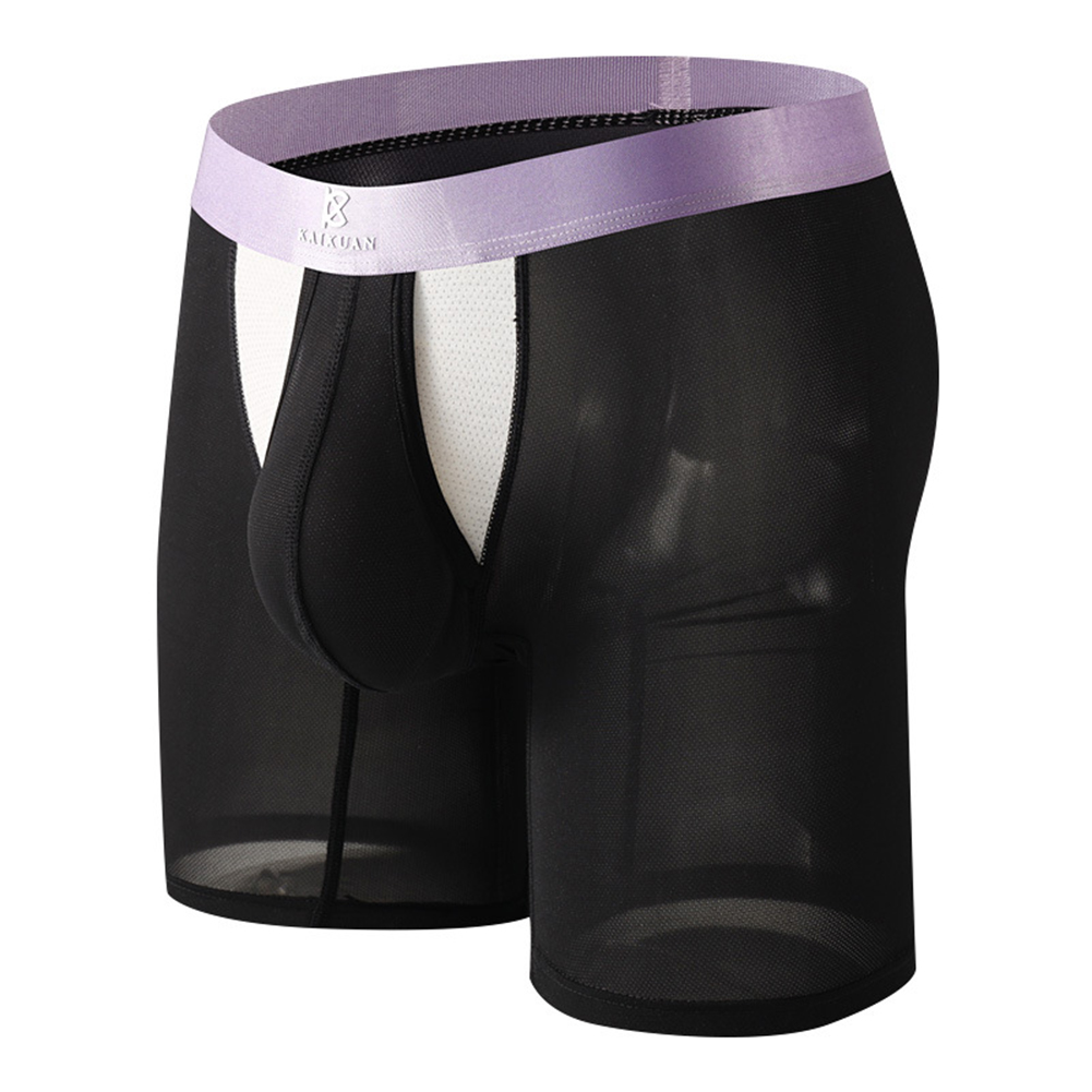 Fitness Running Men Boxer Unde - Long Leg Trunk Men 评论和价格