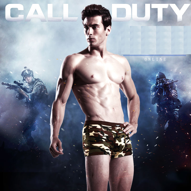 4pcs/lot Camouflage Boxer Men  - Multi Pack Underwear 评论和价格
