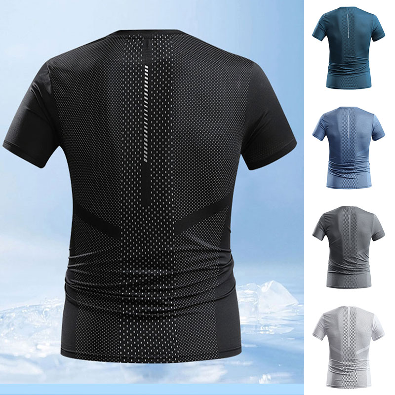 Men Summer Sports T-shirt Quic - T Shirt Tight Fit 评论和价格
