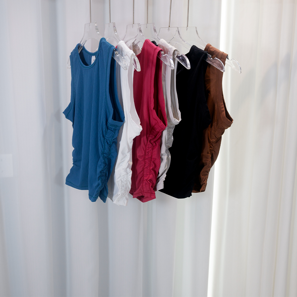 Summer Yoga Wear Ribbed Tank T - Tank Top Ribbed 评论和价格