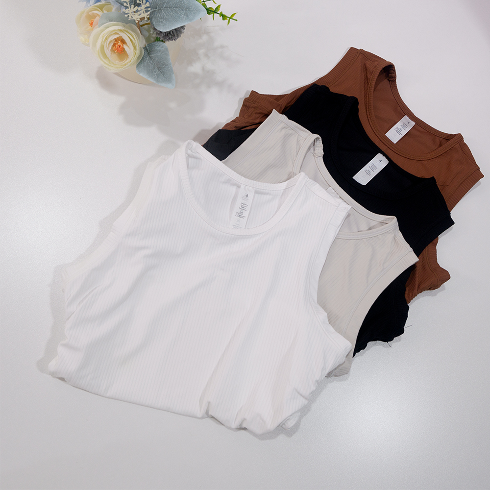 Summer Yoga Wear Ribbed Tank T - Tank Top Ribbed 评论和价格